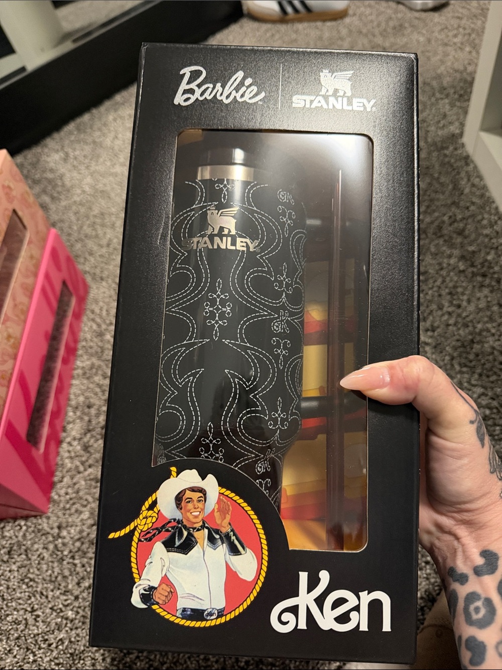 Stanley Black & Gold Barbie Ken Insulated Tumbler 40 oz